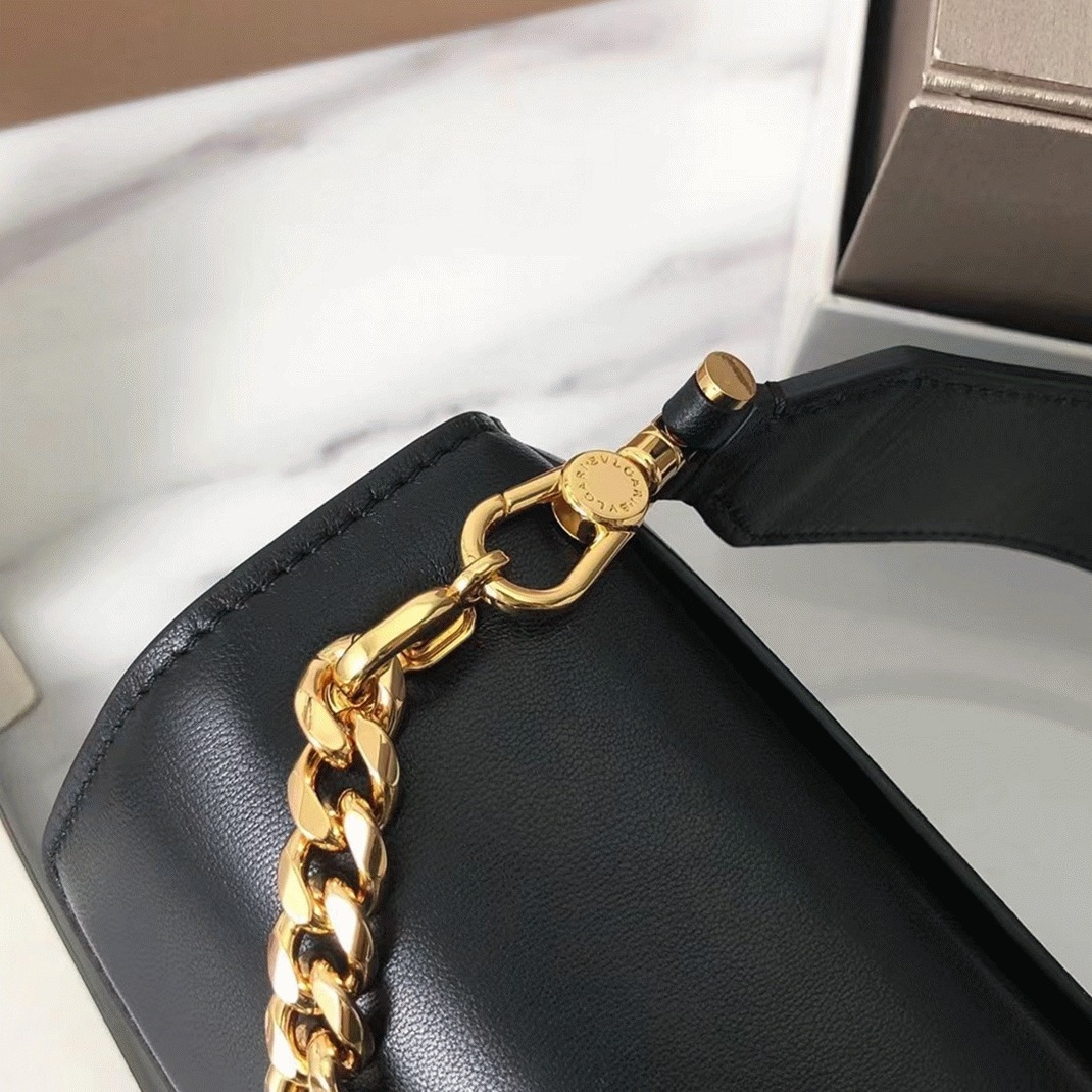 Replica Bvlgari Serpenti Forever Small Crossbody Bag with Chain Black