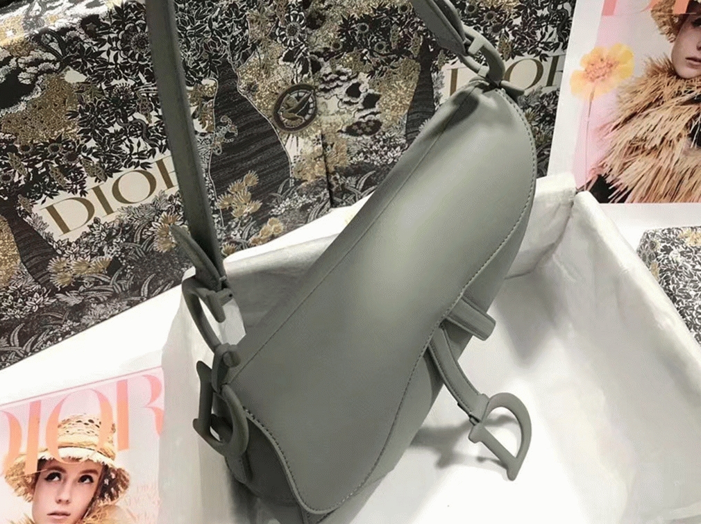 Dior Saddle Bag Faux in Grey Ultramatte Calfskin