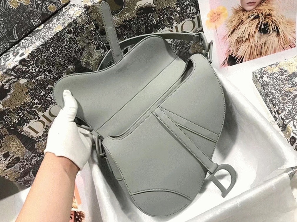 Dior Saddle Bag Faux in Grey Ultramatte Calfskin