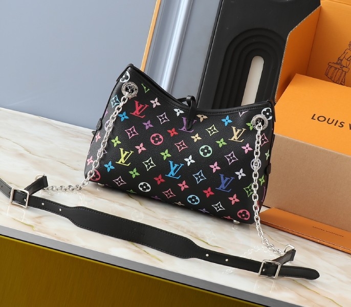 LV X TM Multicolored CarryAll BB In Black