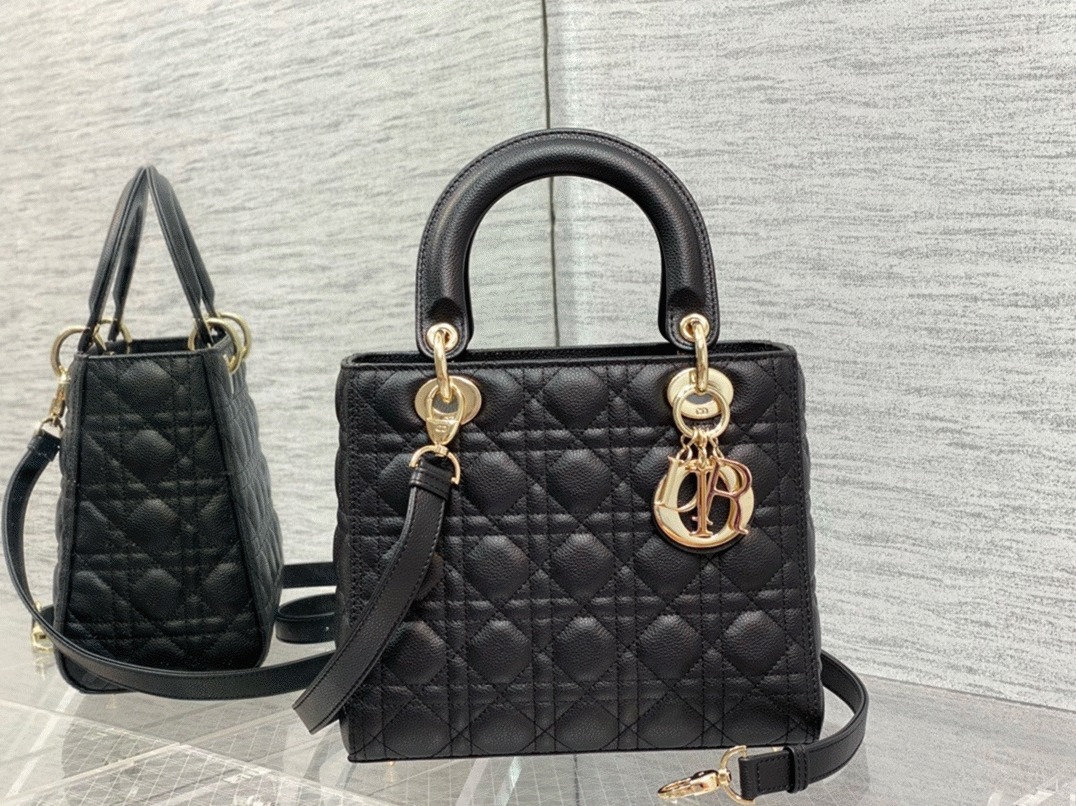Dior Small Lady Dior My ABCDior Bag Knockoff in Black Cannage Lambskin