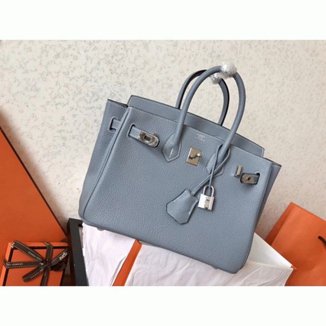 Hermes Birkin 25cm Blue Lin High-End Copy