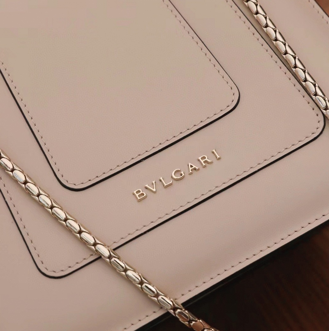 Fake Bvlgari Serpenti Forever Small Bag Beige Calfskin
