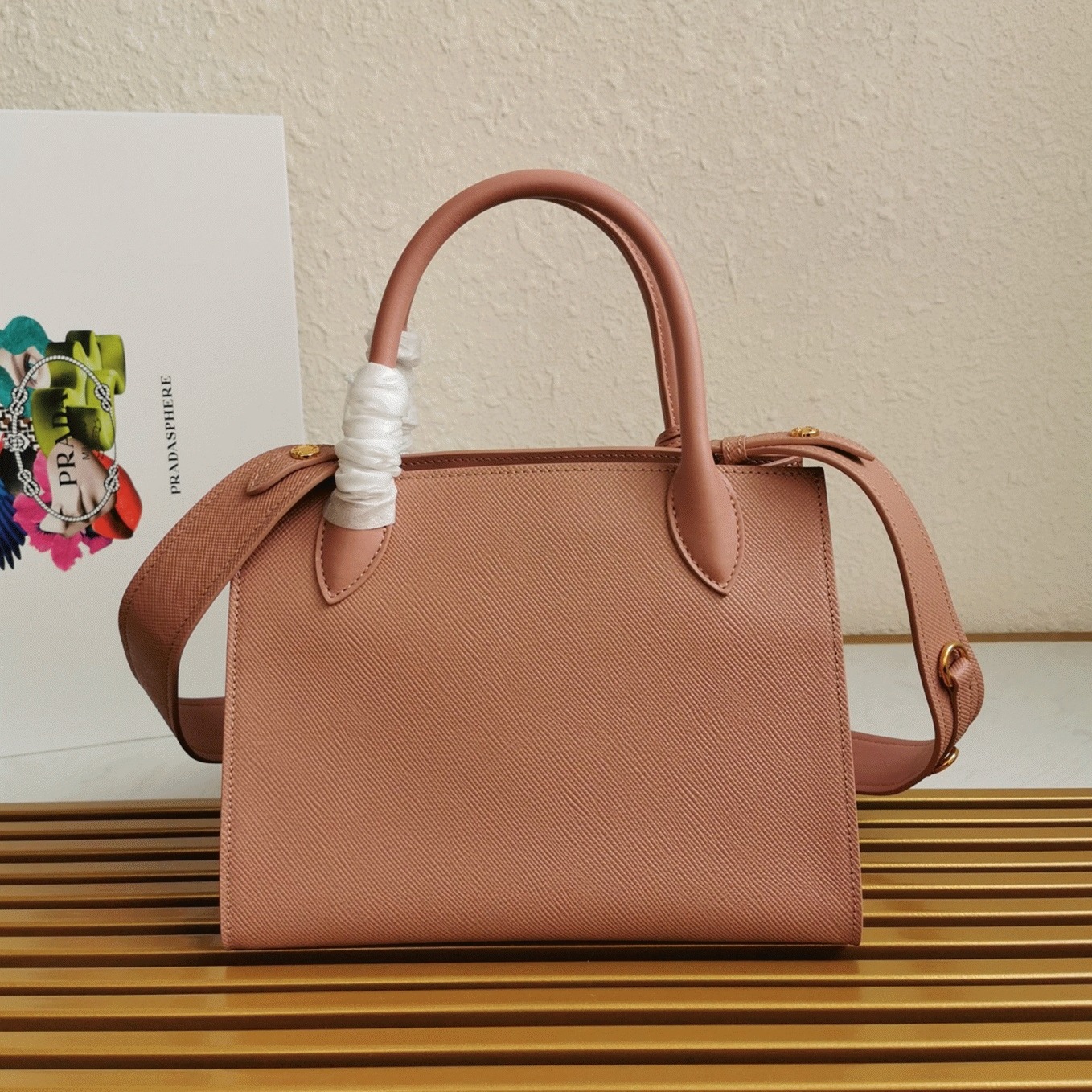 Prada Monochrome Small Bag Replica in Pink
