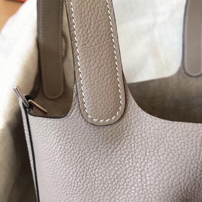 Tourterelle faux designer Hermes Picotin Lock 18cm handbag