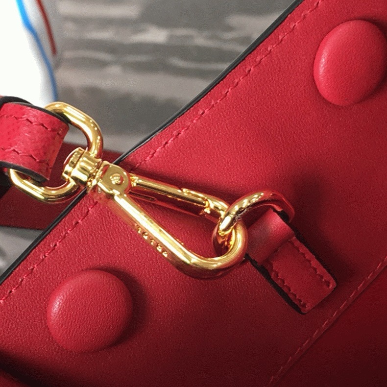Prada Monochrome Small Bag Knockoff in Red