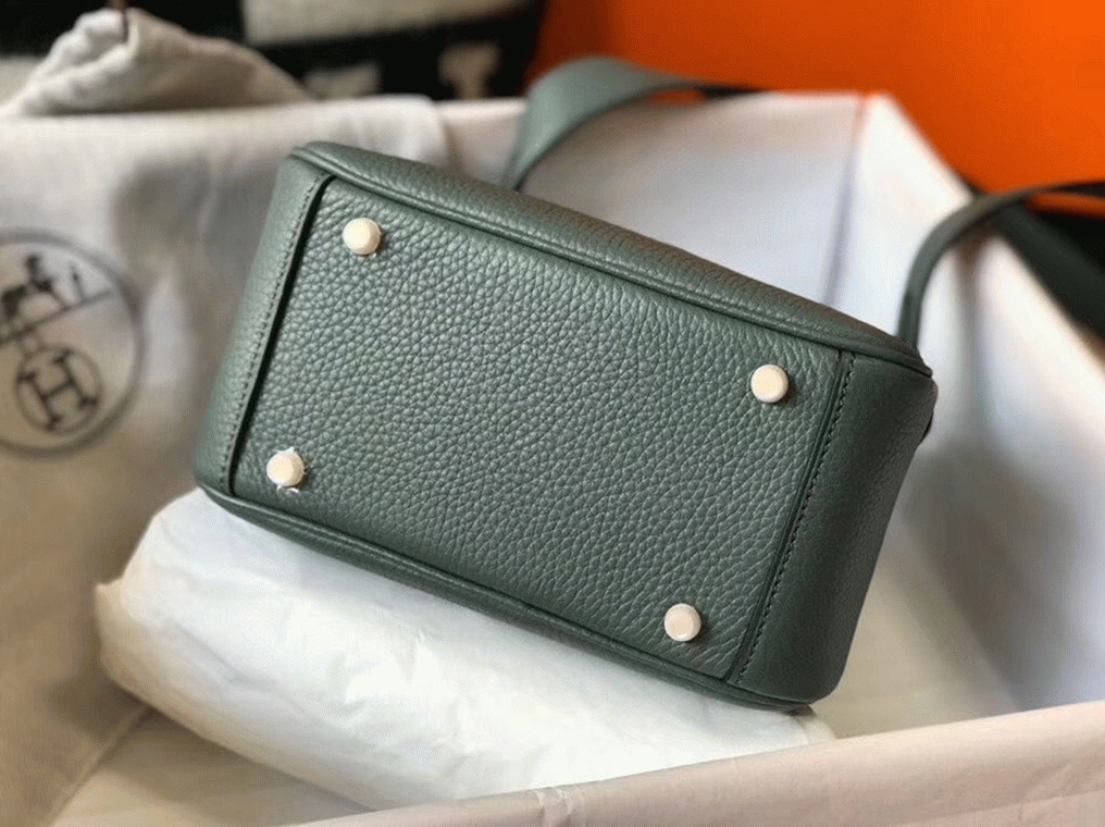Best replica Hermes Lindy Mini handbag in vert amande