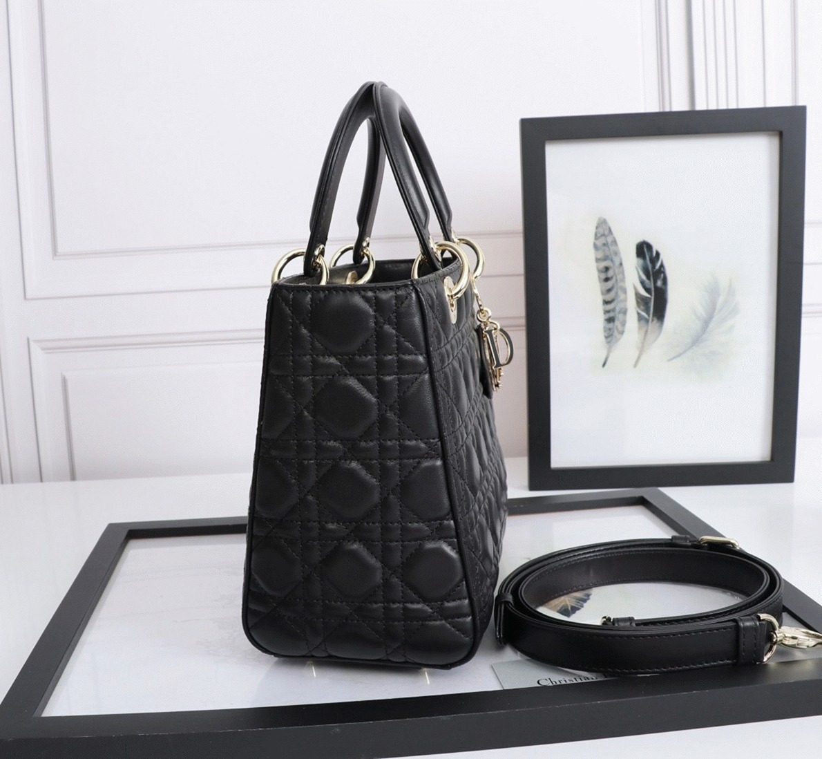 Dior Lady Dior Medium Bag Replica in Black