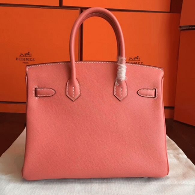 1:1 High-End Orange Hermes Birkin 30cm Counterfeit Bag