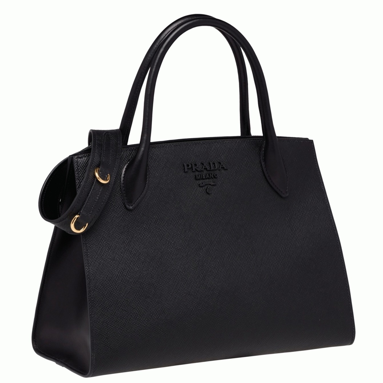 Prada Monochrome Medium Bag Knockoff in Black