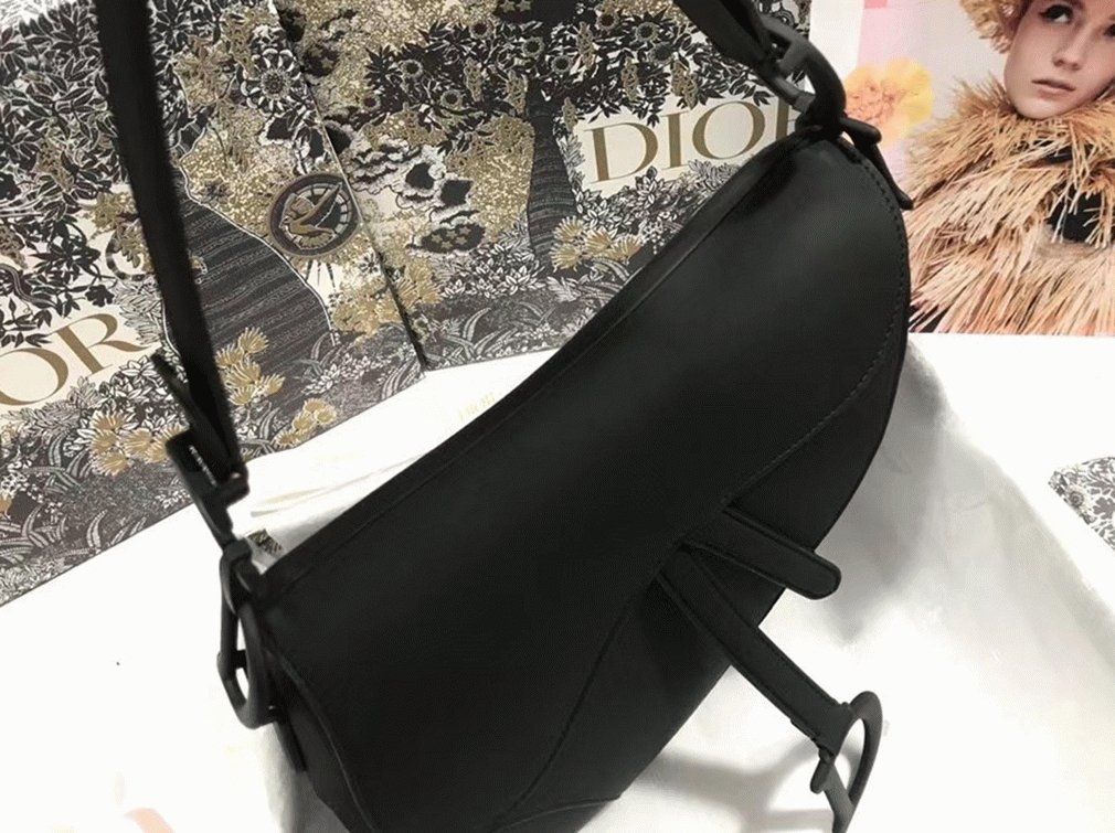 Dior Saddle Bag Faux in Black Ultramatte Calfskin