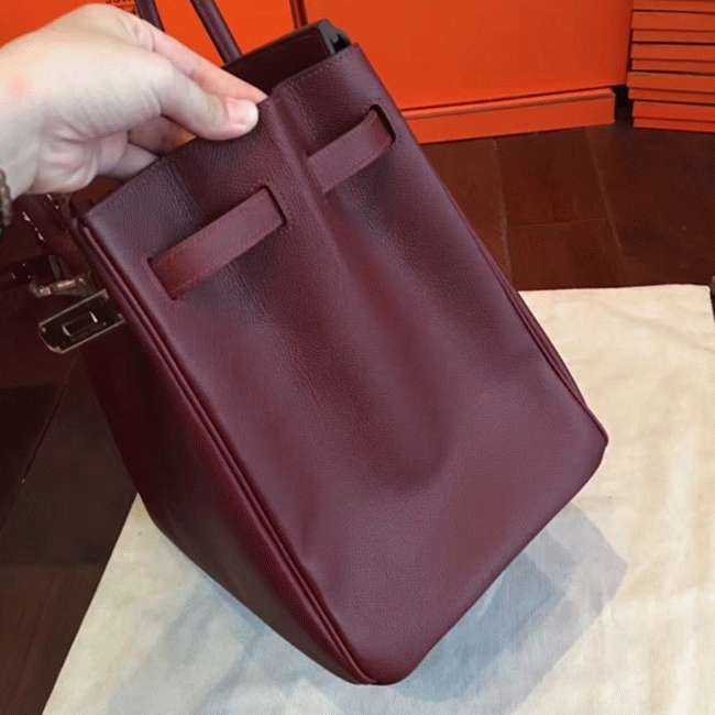 Bordeaux Imitation Copy Hermes Birkin 40cm Handbag