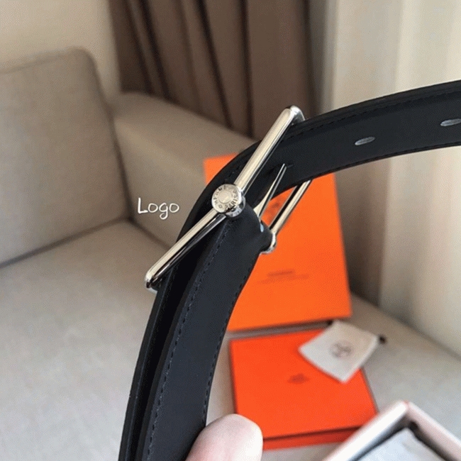 Replica Hermes reversible saddle style belt in brown