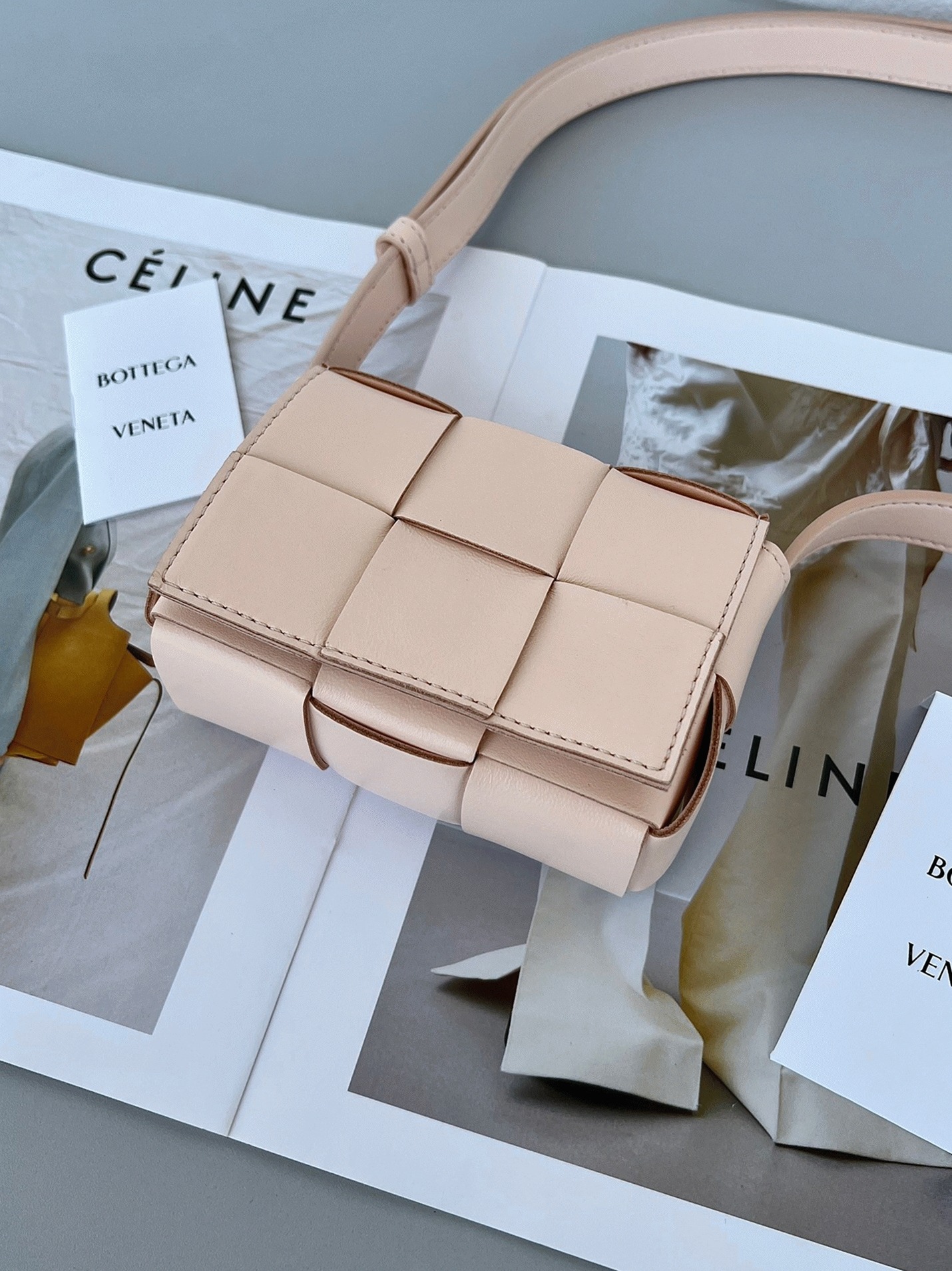 Top Quality Replica Bottega Veneta Candy Cassette Bag In Melon Washed