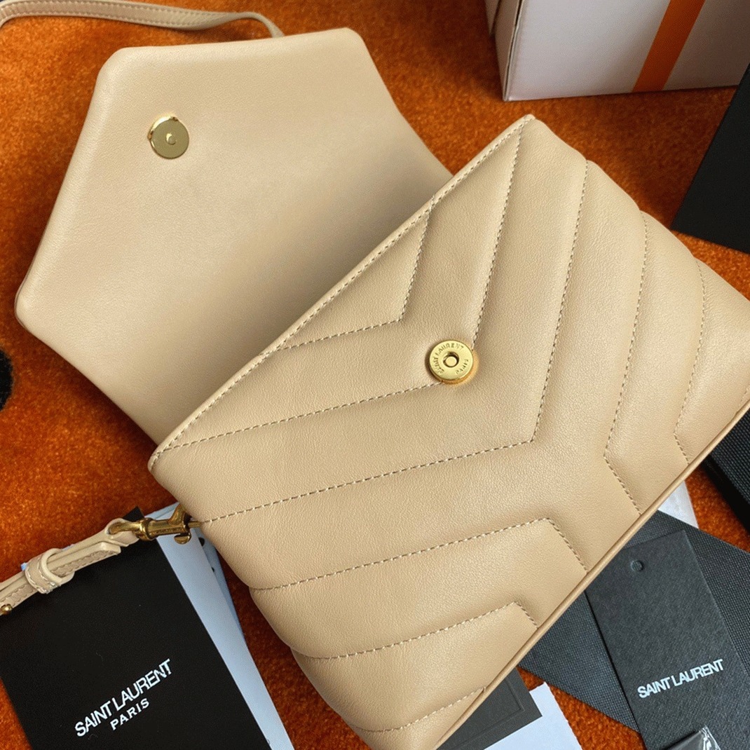 Fake Saint Laurent LouLou Toy Strap Bag Beige