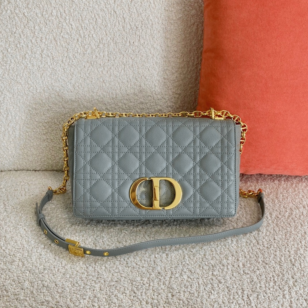Dior Caro Medium Bag Knockoff in Grey