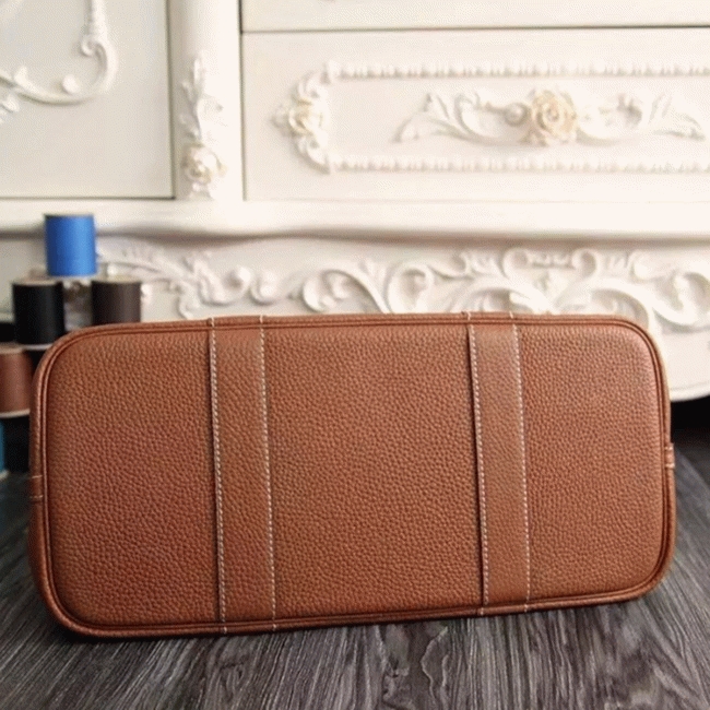 Brown Knockoff Hermes Garden Party 30cm Everyday Handbag