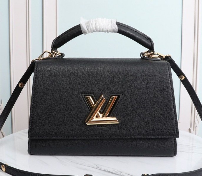 Louis Vuitton Twist One Handle MM Handbag In Black