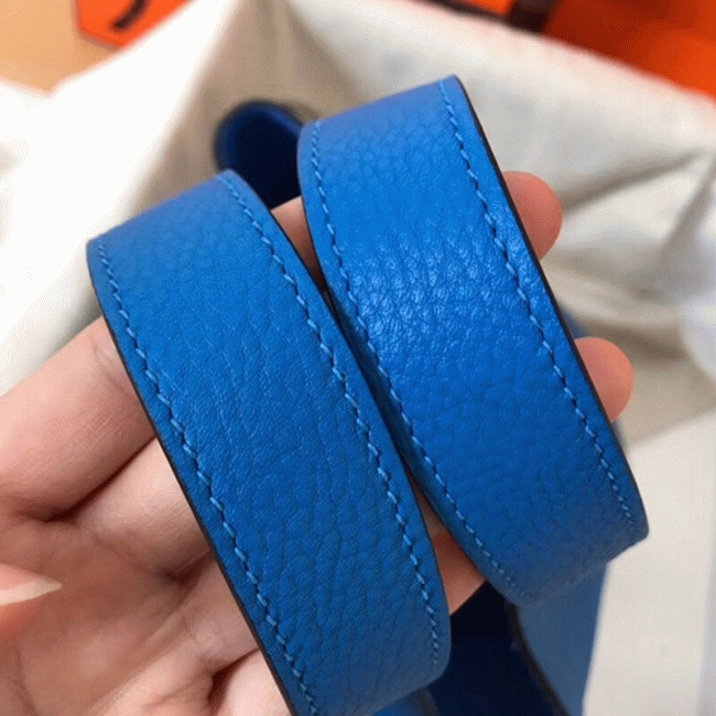 Top quality blue hydra fake Hermes Picotin Lock 18cm handbag