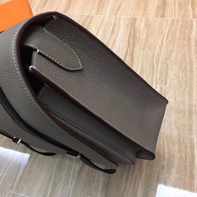 Grey Bicolor Imitation Hermes Steve Messenger Bag