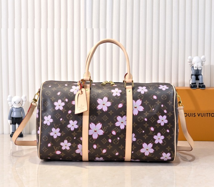 LV X TM Monogram Canvas Keepall 45 With Cherry Blossom