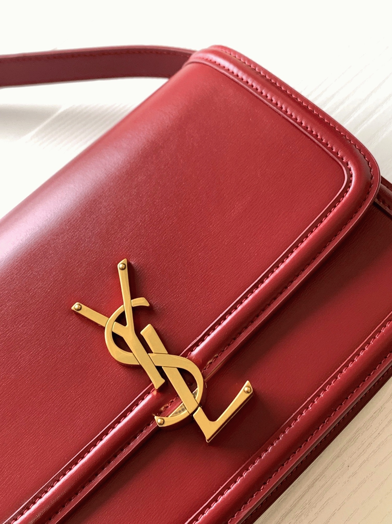 Fake Saint Laurent Medium Solferino Bag Red Calfskin