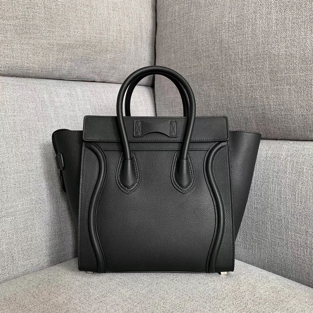 Celine Micro Luggage Tote Bag Replica in Black