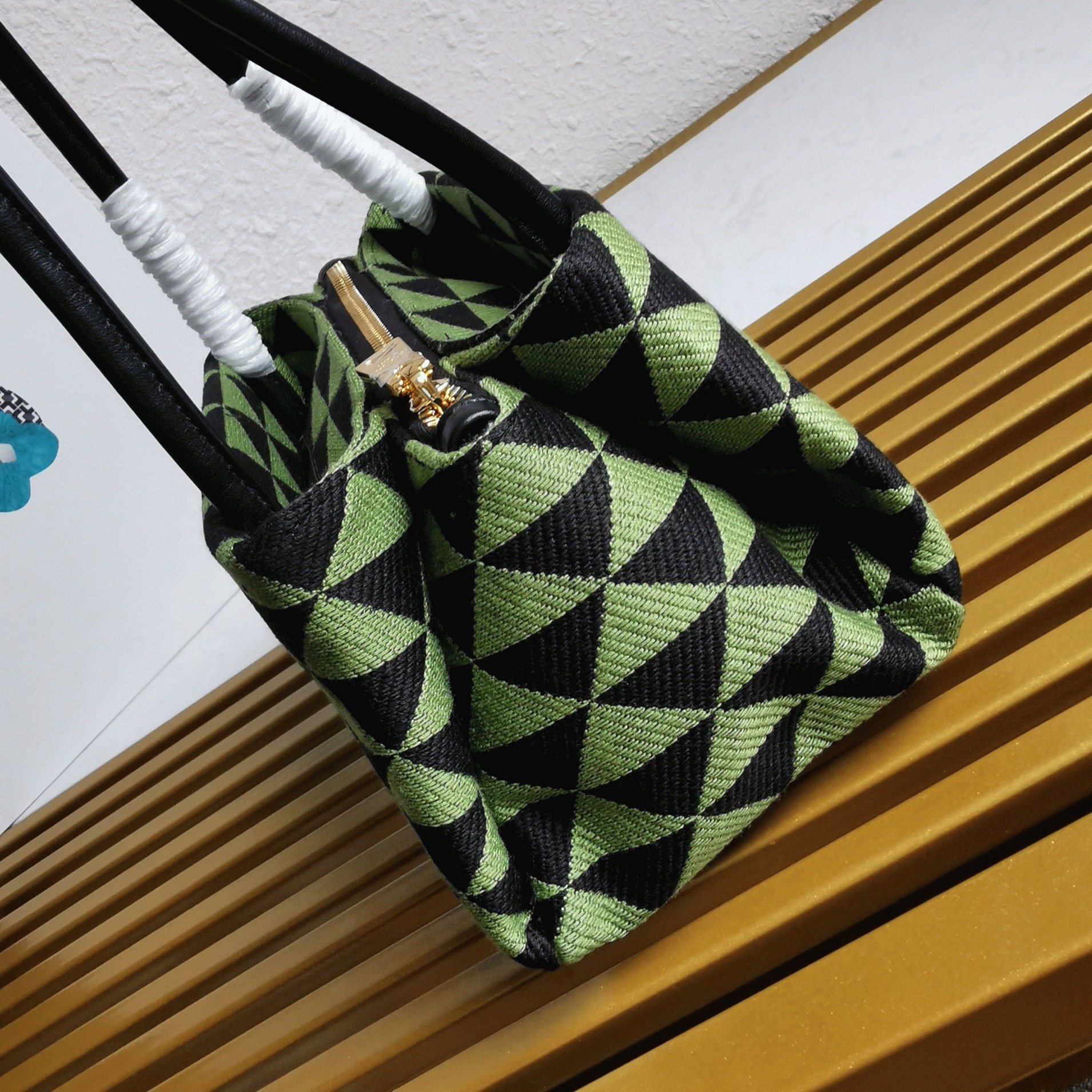 Prada Supernova Small Shoulder Bag Replica in Black/Green