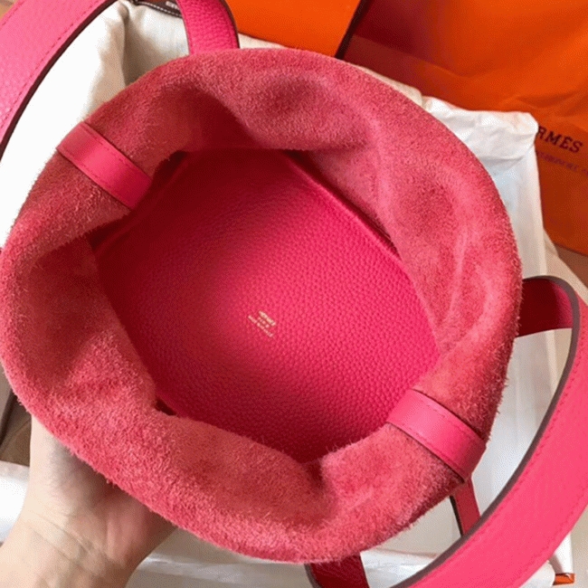 Rose lipstick cheap replica Hermes Picotin Lock 18cm handbag