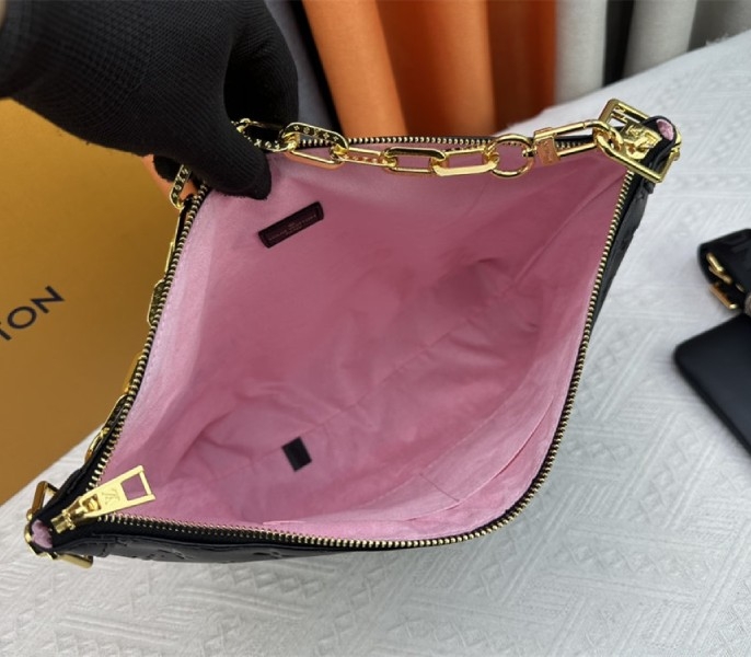 Louis Vuitton Monogram Empreinte Coussin MM Hobo In Black