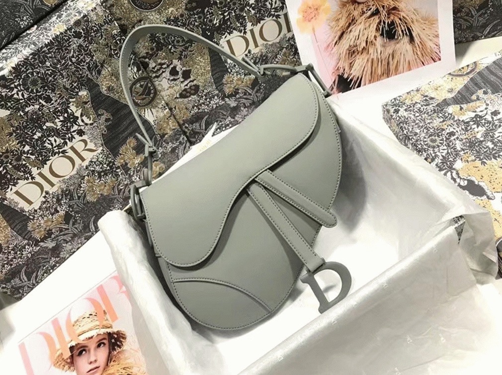 Dior Saddle Bag Faux in Grey Ultramatte Calfskin
