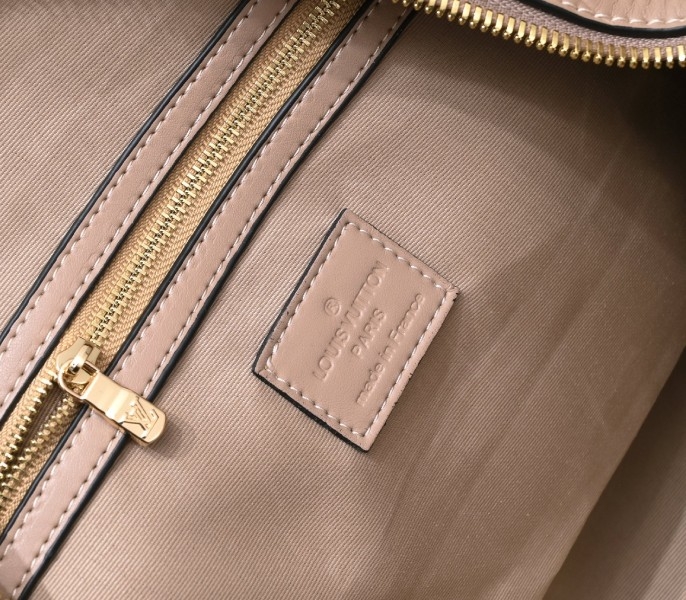 LV Monogram Empreinte Keepall Bandouliere 45 In Tourterelle Gray