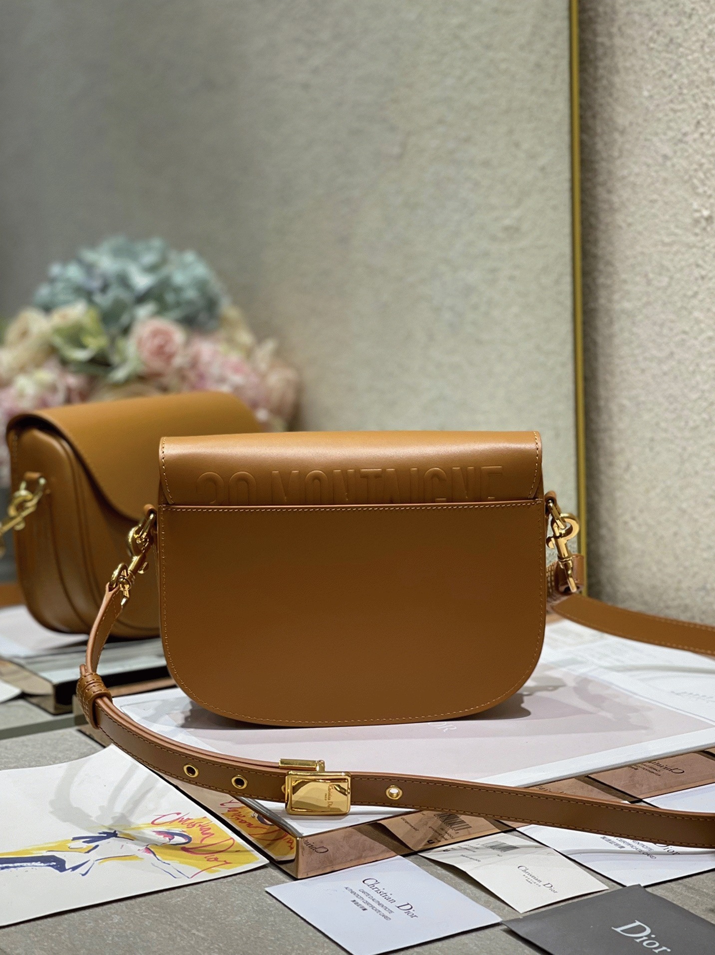 Dior Bobby Medium Bag Fake in Brown