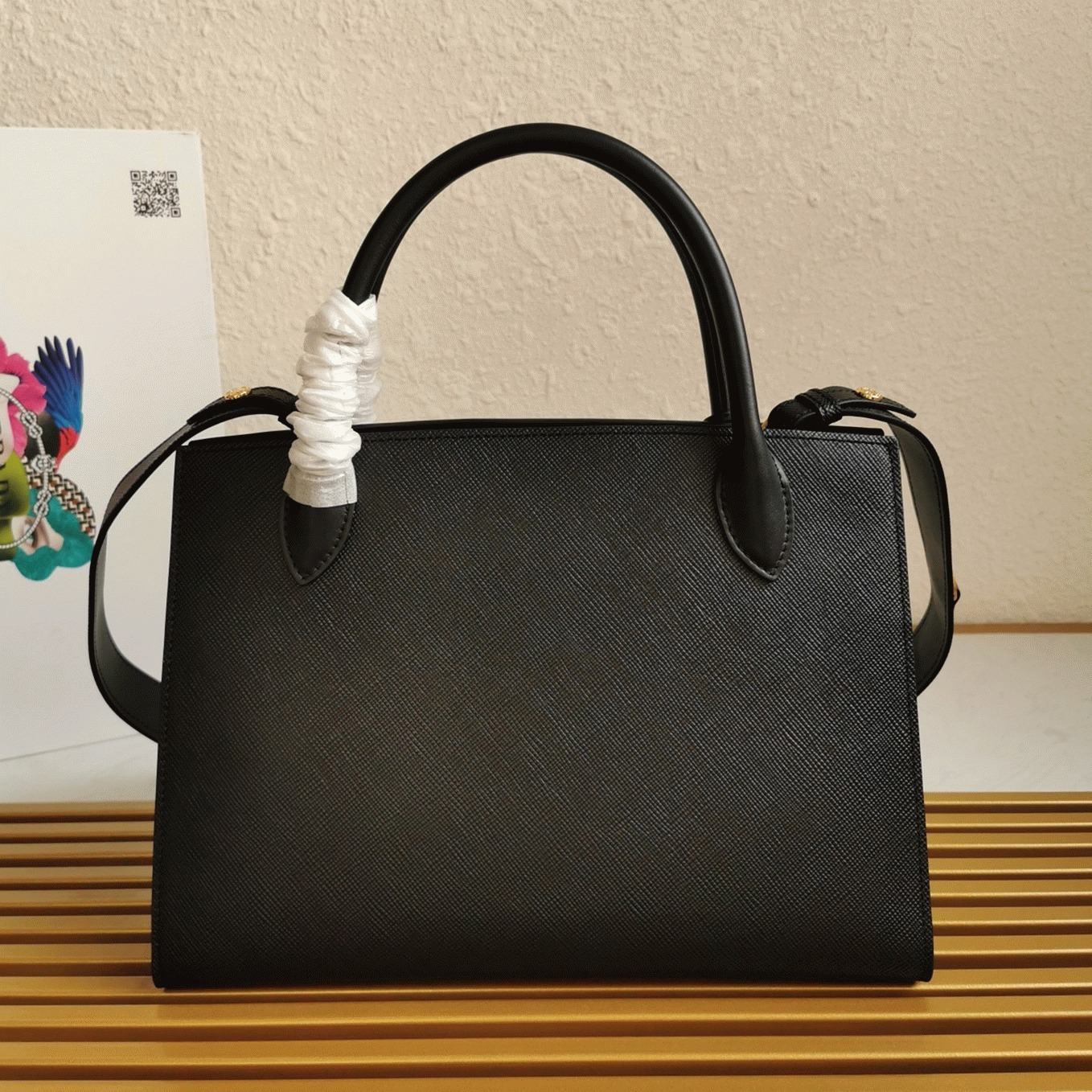 Prada Monochrome Medium Bag Knockoff in Black