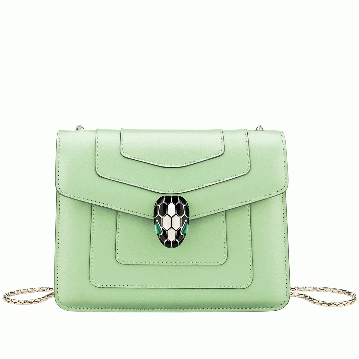 Fake Bvlgari Serpenti Forever Small Crossbody Bag Mint Leather