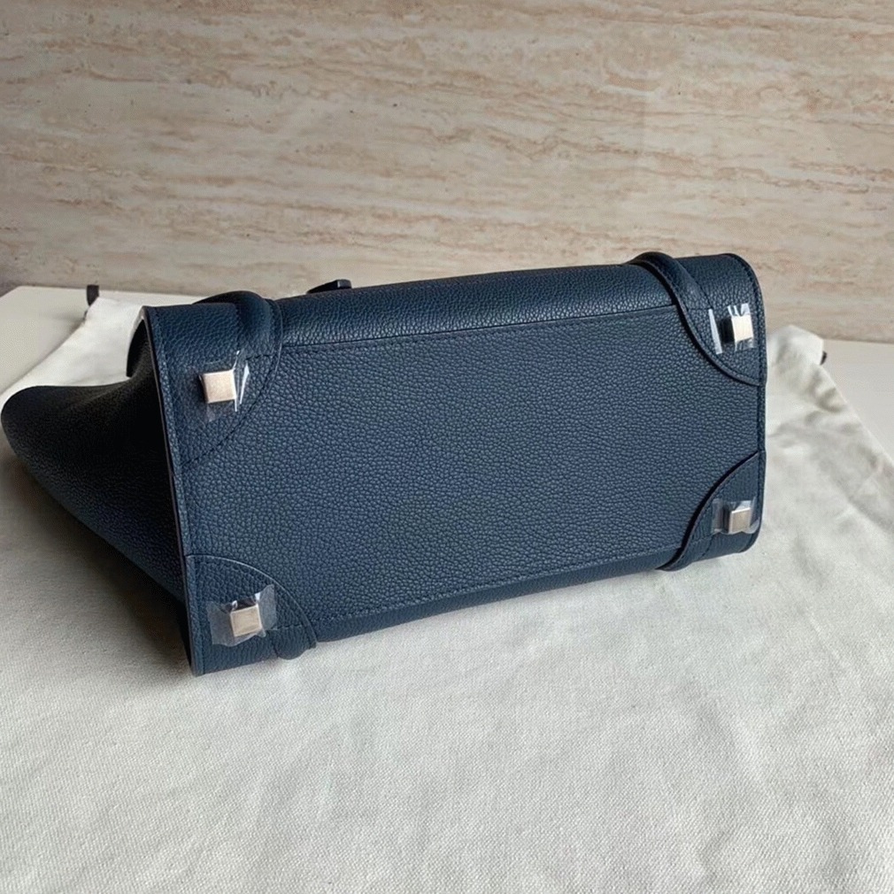 Celine Micro Luggage Tote Bag Imitation in Navy Blue
