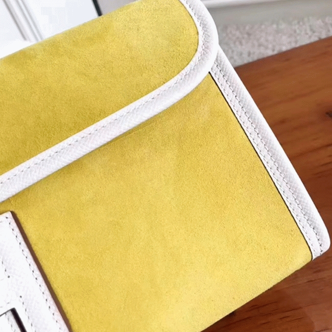 Yellow Knockoff Hermes Jige Elan 29 Statement Clutch Bag