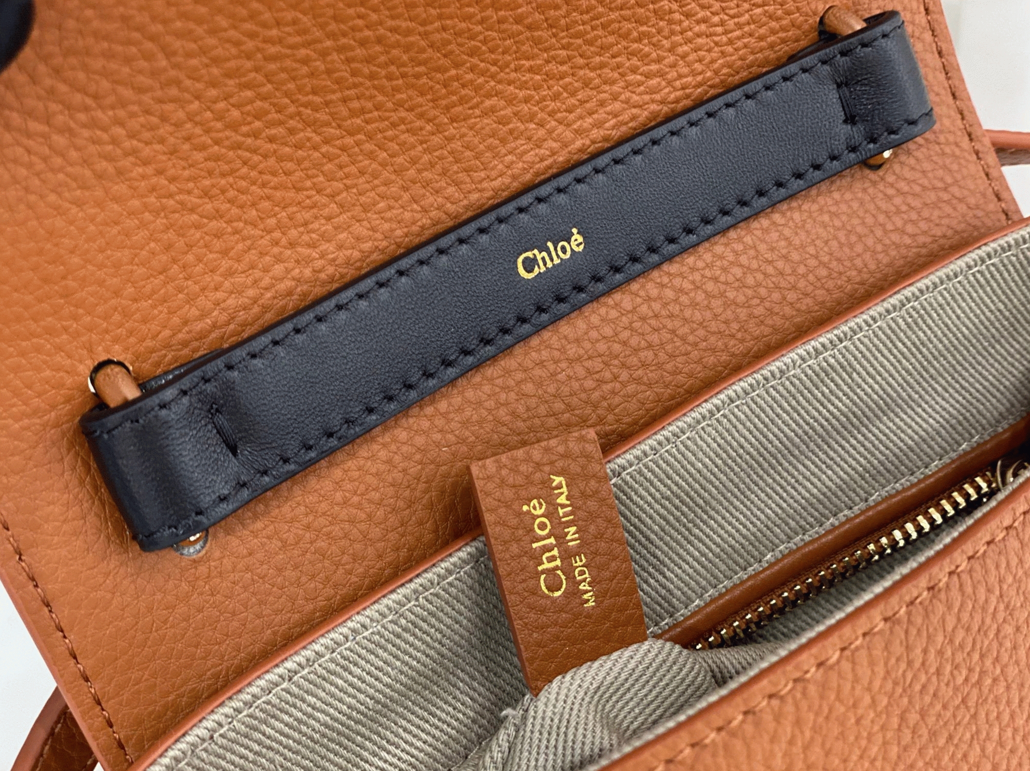 Top Quality Fake Chloe Penelope Small Shoulder Bag in Brown Grained Calfskin