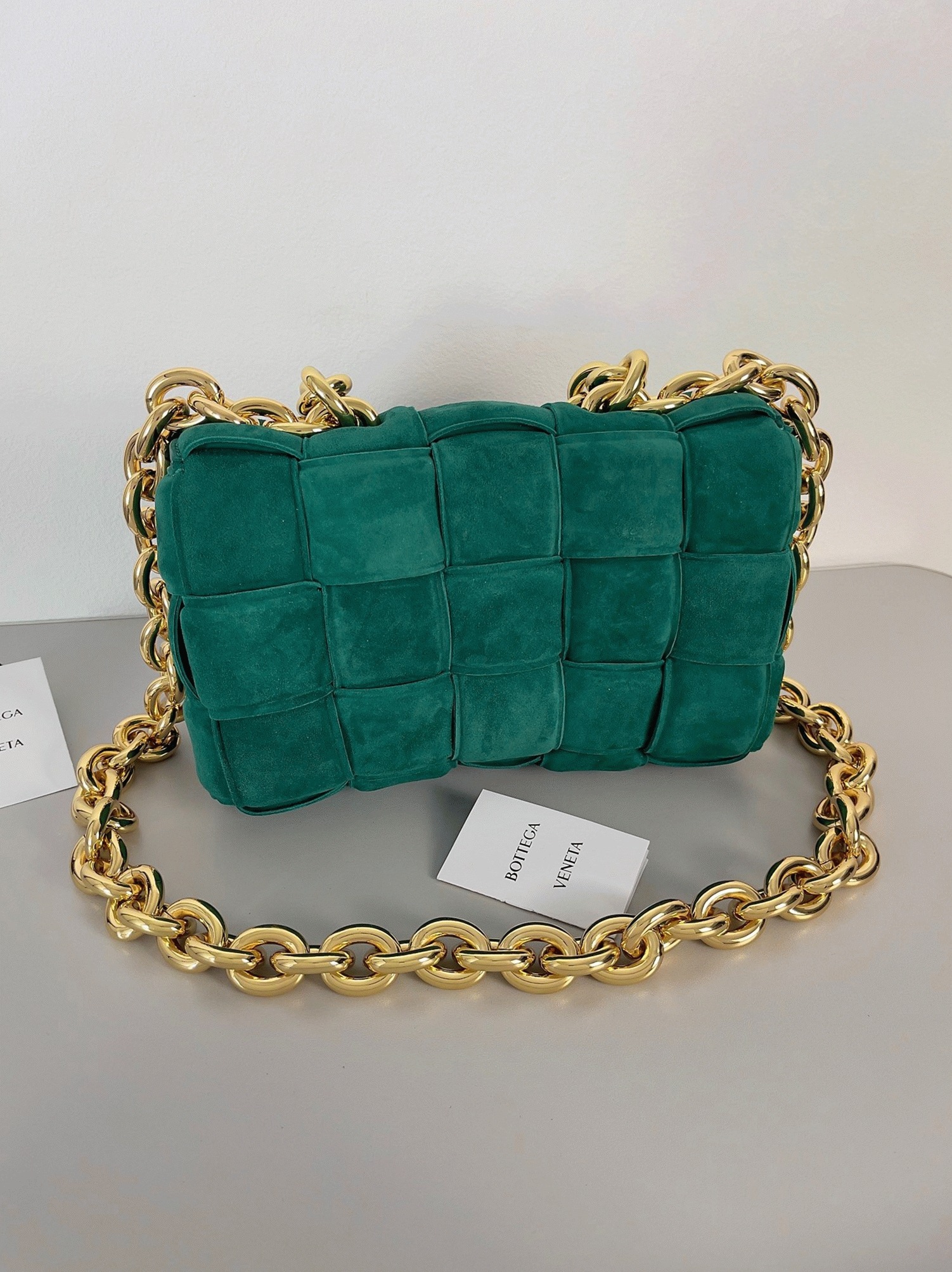Top Quality Fake Bottega Veneta Chain Cassette Bag In Green