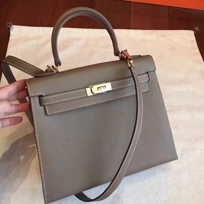 Etoupe Epsom Knockoff Hermes Kelly Sellier 28cm Elegant Classic Purse