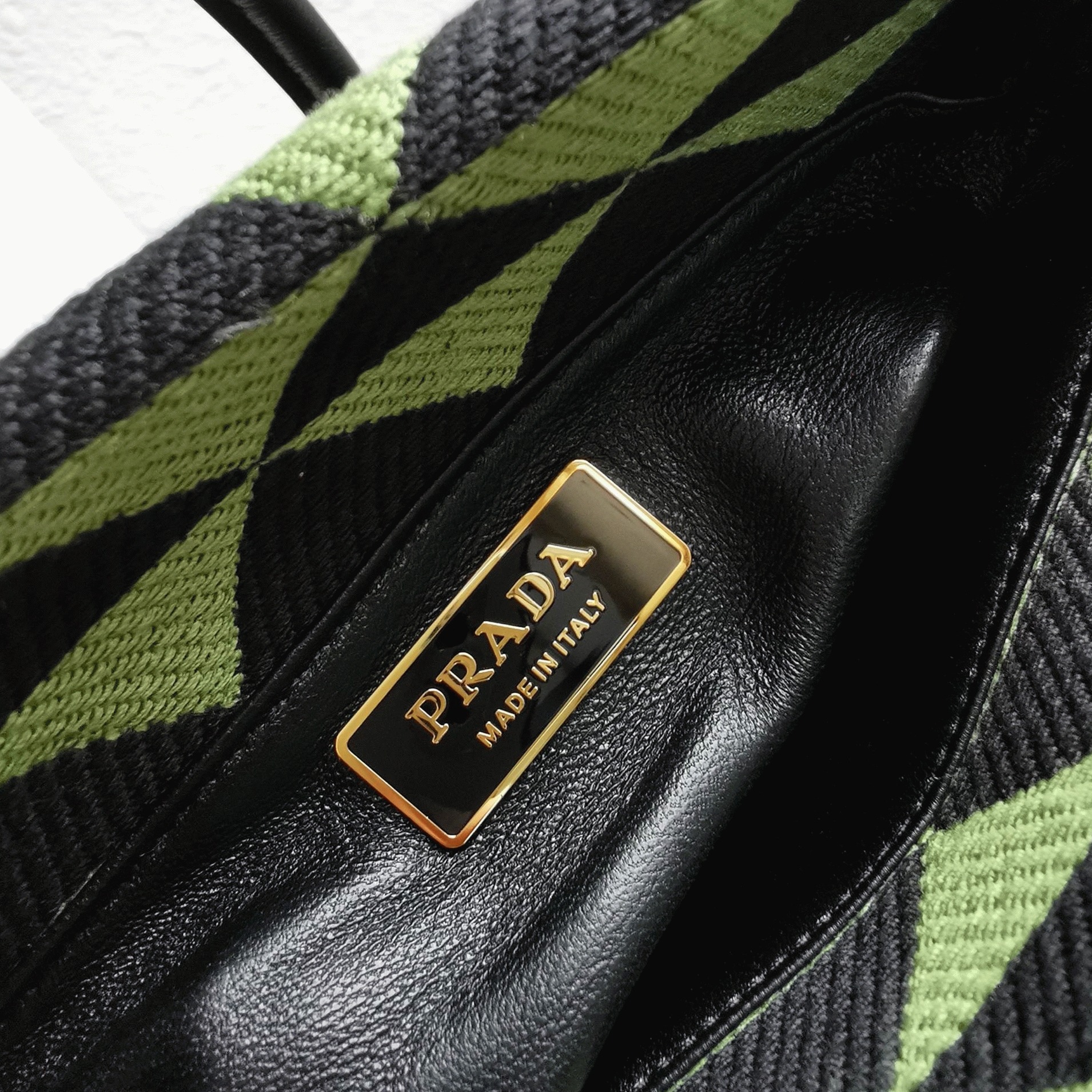 Prada Supernova Small Shoulder Bag Replica in Black/Green