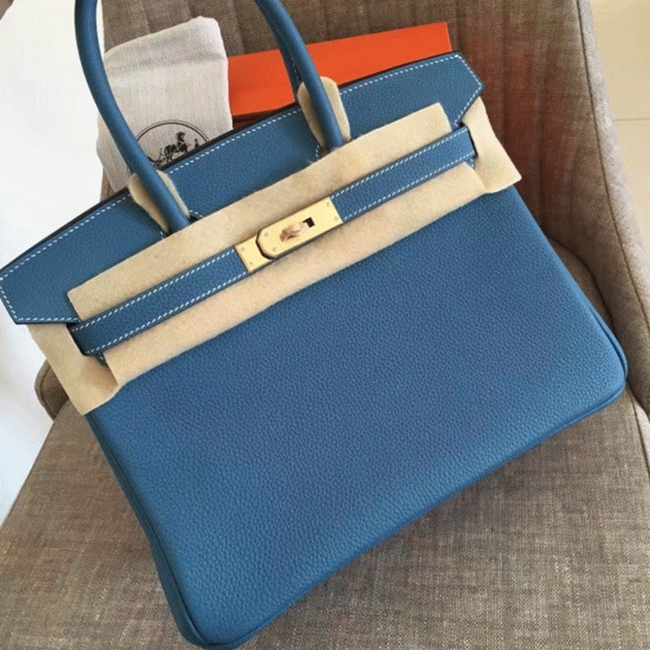 Blue Jean Replica Luxury Hermes Birkin 35cm Tote