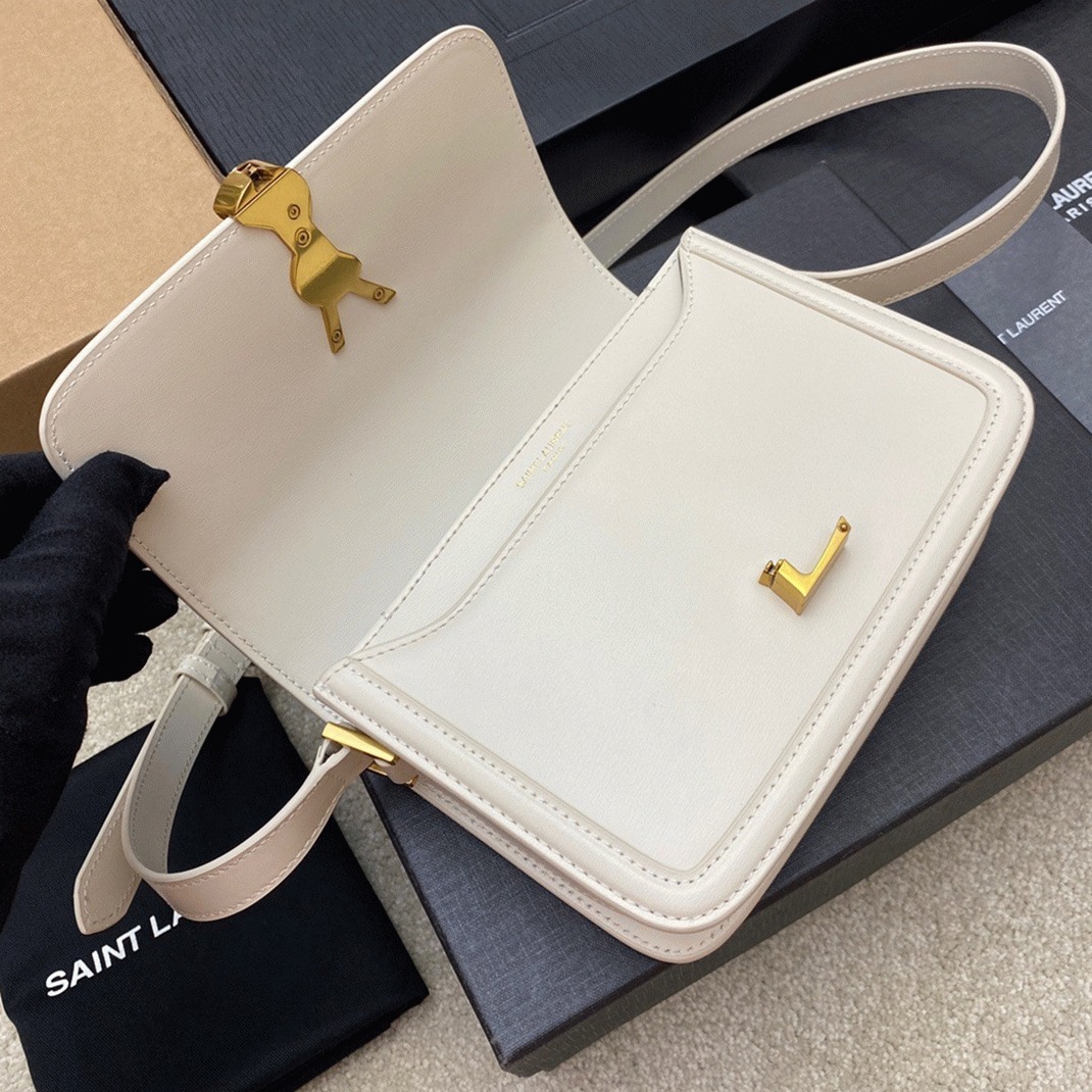 Replica Saint Laurent Small Solferino Bag White Calfskin
