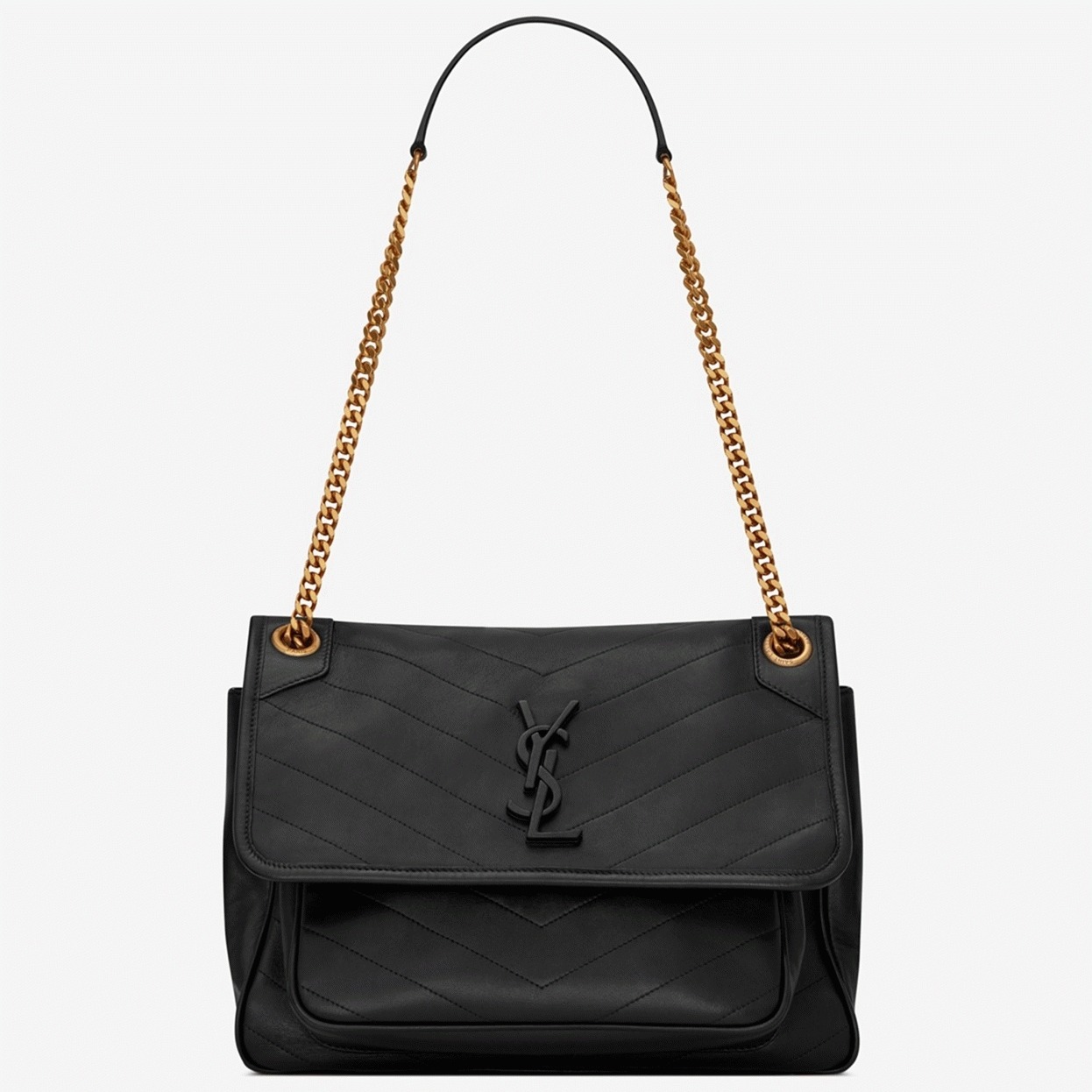 Fake Saint Laurent Niki Medium Chain Bag Black