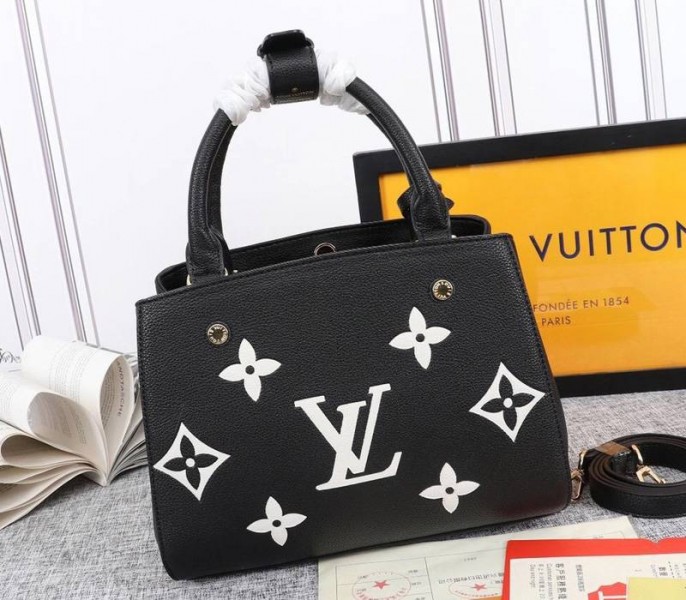 Louis Vuitton Monogram Empreinte Montaigne BB In Black