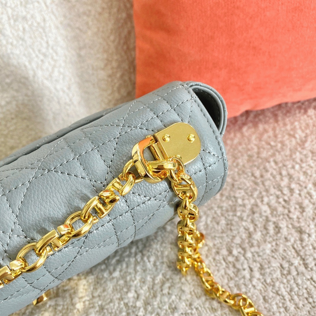 Dior Caro Medium Bag Knockoff in Grey