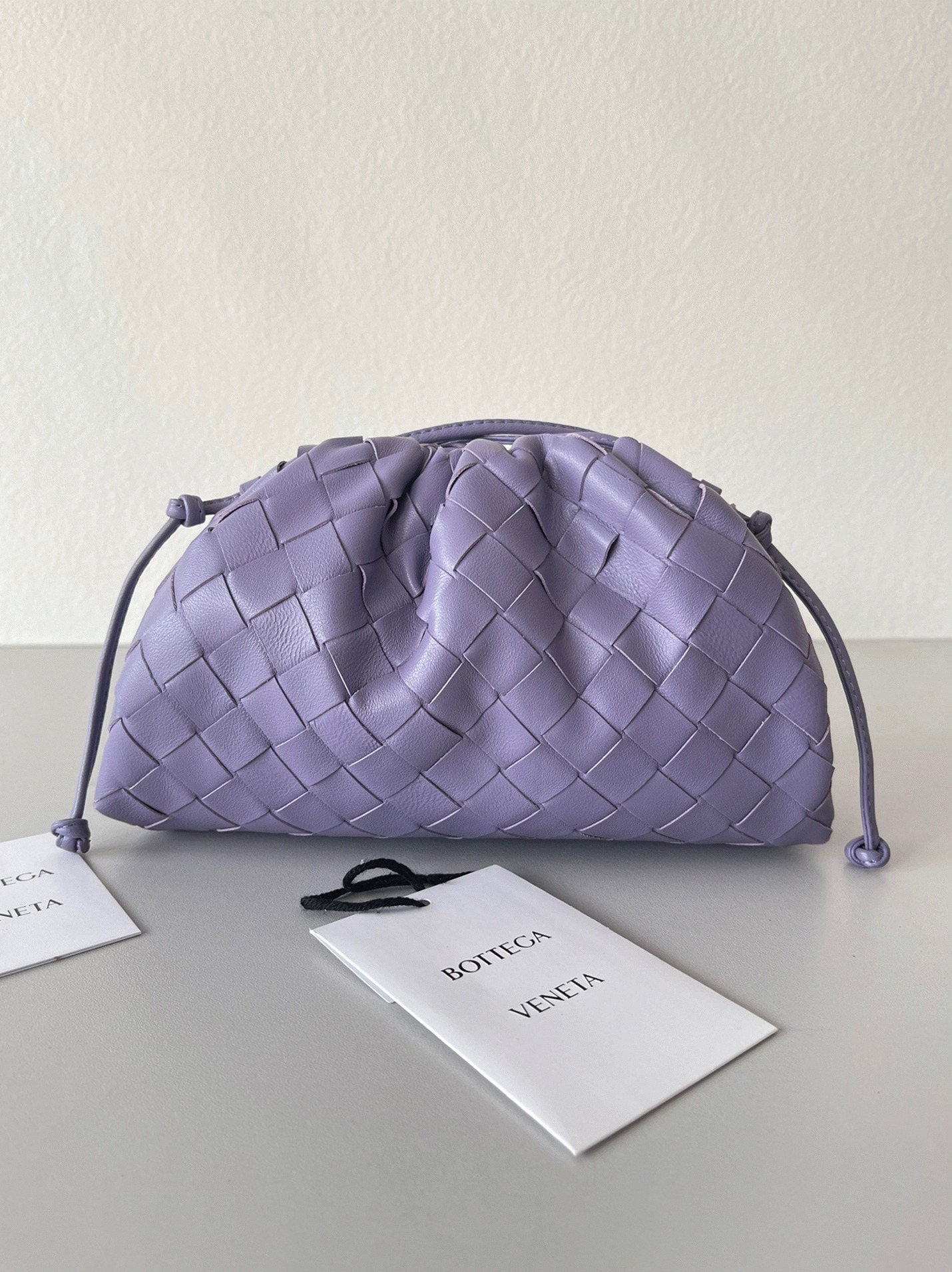 Knockoff Bottega Veneta Mini Pouch with Strap Wisteria