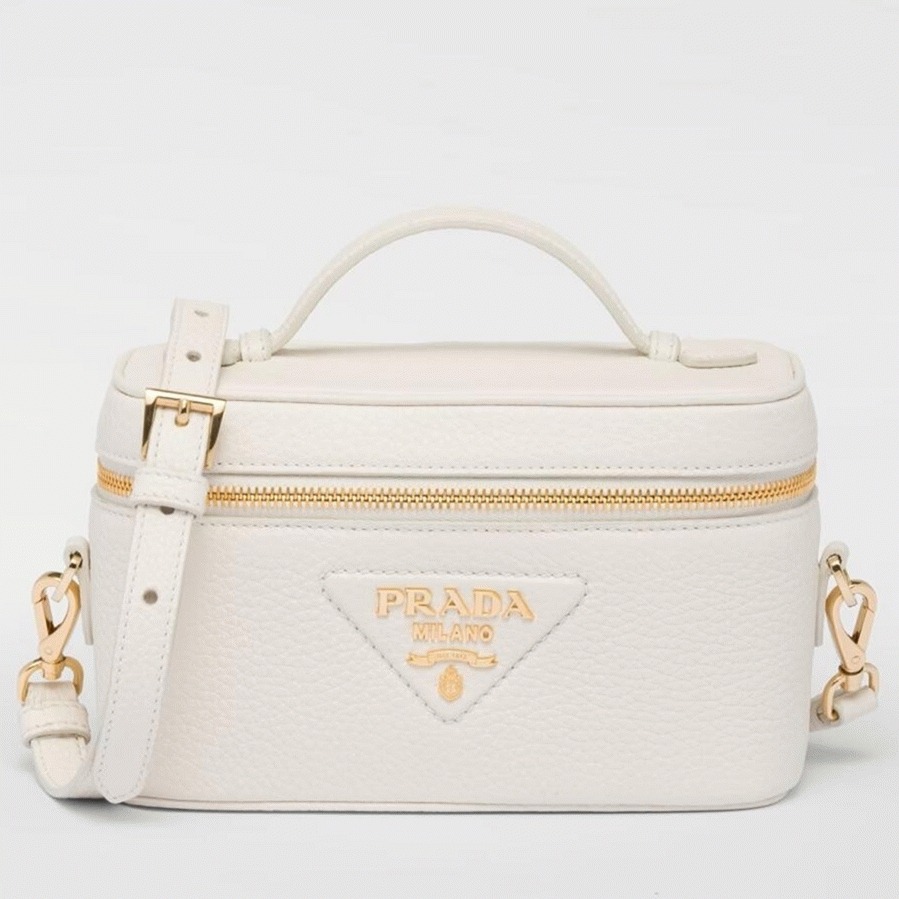 Prada Mini Vanity Bag Knockoff in White
