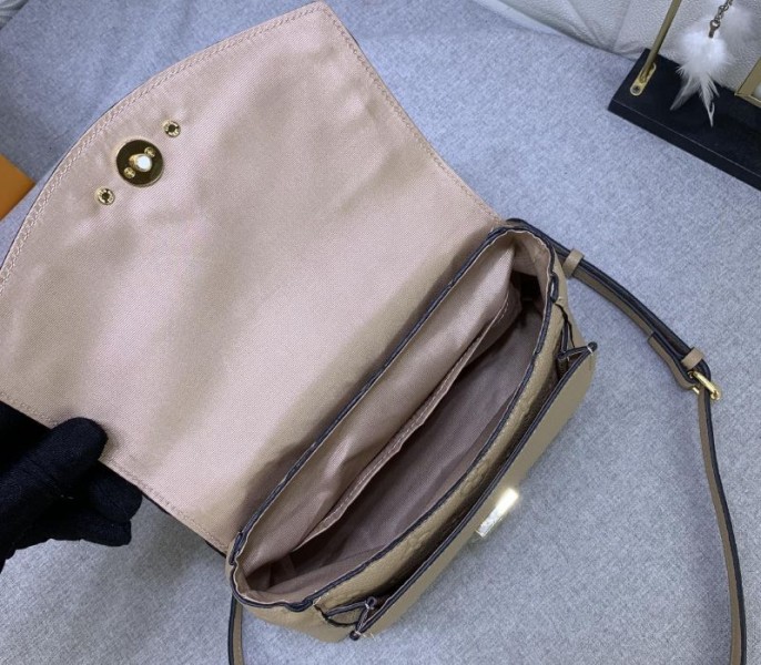 Louis Vuitton Monogram Empreinte Leather Blanche BB Handbag In Beige