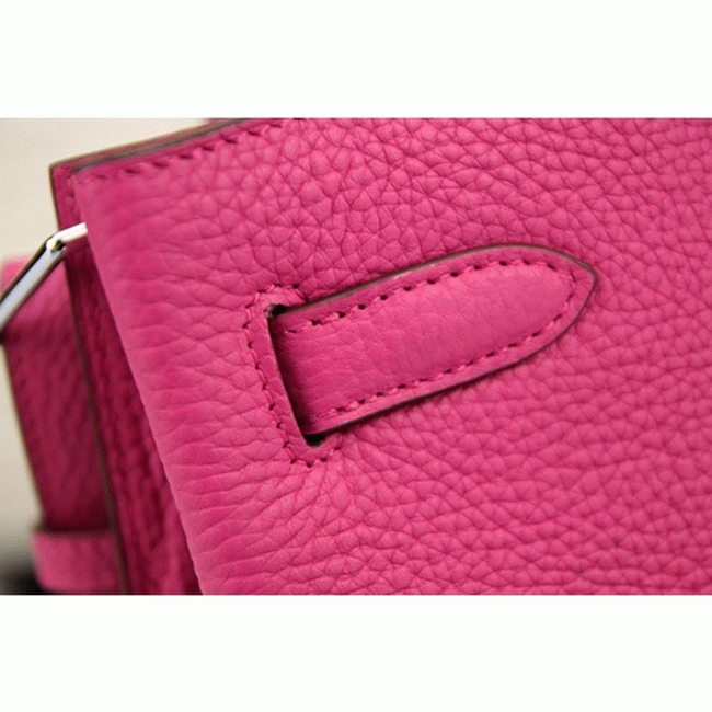 Rose Red Leather Replica Hermes So Kelly 22cm Vivid Shoulder Bag